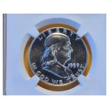 SUPERB GEM! NGC 1959 Franklin Half Dollar in PF67