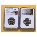 GEM! Two NGC Graded Quarters