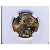 MINT ERROR! NGC 2007 John Adams Dollar in MS64