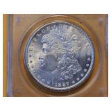 PCGS 1887 Morgan Silver Dollar in MS63