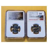 GEM! Two NGC Graded Quarters