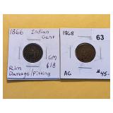 Two Better Date Indian Head Cents