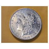 AU 1896 Morgan Silver Dollar