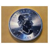 GEM! BU 2014 Canada Silver Five Dollar