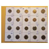 Twenty Liberty 'V' Nickels