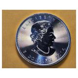 GEM! BU 2014 Canada Silver Five Dollar