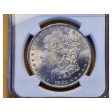 NGC 1883-O Morgan Silver Dollar in MS63
