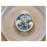 GEM! PCGS 1943 Mercury Dime in MS65 FB