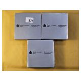 Three Royal Canadian Mint Proof Silver Dollars