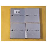 Four Royal Canadian Mint Proof Silver Dollars