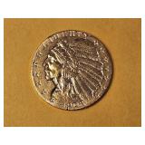 GOLD! Bright AU Indian Head $2.5 Gold