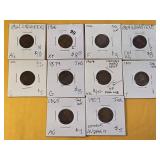 Ten Circulated Indian Head Cents