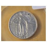 ANACS 1930 Standing Lib. Silver 25c in VF30
