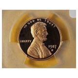 PERFECT! 1987-S Memorial Cent in PR70DCAM