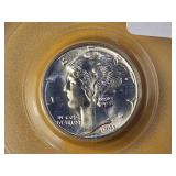 GEM! PCGS 1943-D Merc. Silver 10c in MS66FB