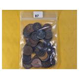 Bag of Fifty Mixed Indian Head Cents