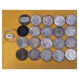 **FULL ROLL** Twenty Morgan Silver Dollars