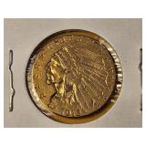 GOLD! BU 1913 Indian Head $2.5 Gold