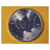 GEM BU 2014 Canadian Silver Five Dollars