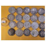 **FULL ROLL** Twenty Morgan Silver Dollars