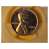 GEM! PCGS 1954 Wheat Cent in PR66RD