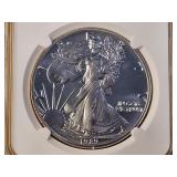 NGC 1989 American Silver Eagle in MS69