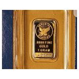 GOLD! One Gram .999 Fine Gold Bar