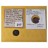 ANCIENTS! Two Bronze Prutahs from Judea