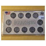 US Wartime Silver Nickel Eleven Coin Set