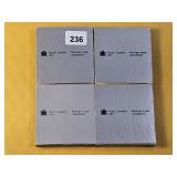 Four Royal Canadian Mint Proof Silver Dollars