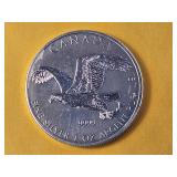 GEM BU 2014 Canadian Silver Five Dollars