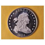 1-Troy Ounce .999 Fine Silver Proof Art Round