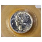 SUPERB! PCGS 1944-D Merc. Silver 10c in MS67FB