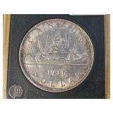 AU 1937 Canadian Silver Dollar