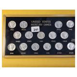 Mercury Silver Dime 15-Coin Set