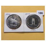 Two Gem Proof Canada Silver Dollars