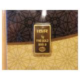 GOLD! IGR One Gram .999 Fine Gold Bar