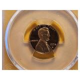 SUPERB GEM! PCGS 1974-S Cent in PR69RD DCAM