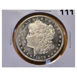 AU 1878-S Morgan Silver Dollar