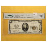 PMG Series 1929 Twenty Dollar FRN in VF20