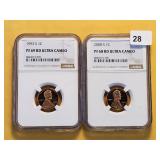 Two NGC Graded Memorial Cents