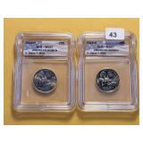 Two ICG American Women Quarters in MS67
