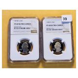 Two NGC Graded Washington Quarters