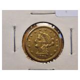 GOLD! Brilliant AU 1878 Liberty Head $2.5 Gold