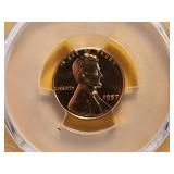SUPERB GEM! PCGS 1957 Wheat Cent in PR68RD