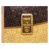 GOLD! IGR One Gram .999 Fine Gold Bar