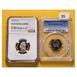 Two Graded Nickels in PF69
