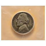 ICG 1943-P Genuine Silver Wartime Nickel