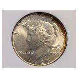 GEM! NGC 1924 Silver Peace Dollar in MS65
