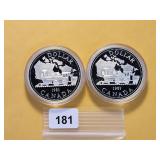 Two Gem Proof 1981 Canada Silver Dollars